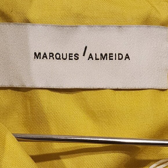 Marques Almeida Yellow Button-Up Jacket, Size L, NWT - Bold Designer Style - Picture 2 of 5